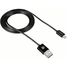 CANYON - USB 2.0 to 8 Pin Lightning Plug Black Charge and Sync Round Lead - 1m