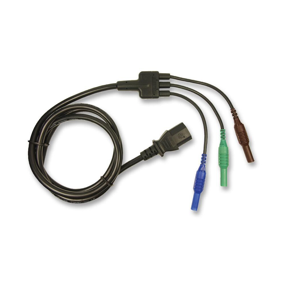 Cliff Electronic Components - Iec C13 Plug To 3X 4Mm Plug Test Lead Brown/Blue/Green 3561164172738