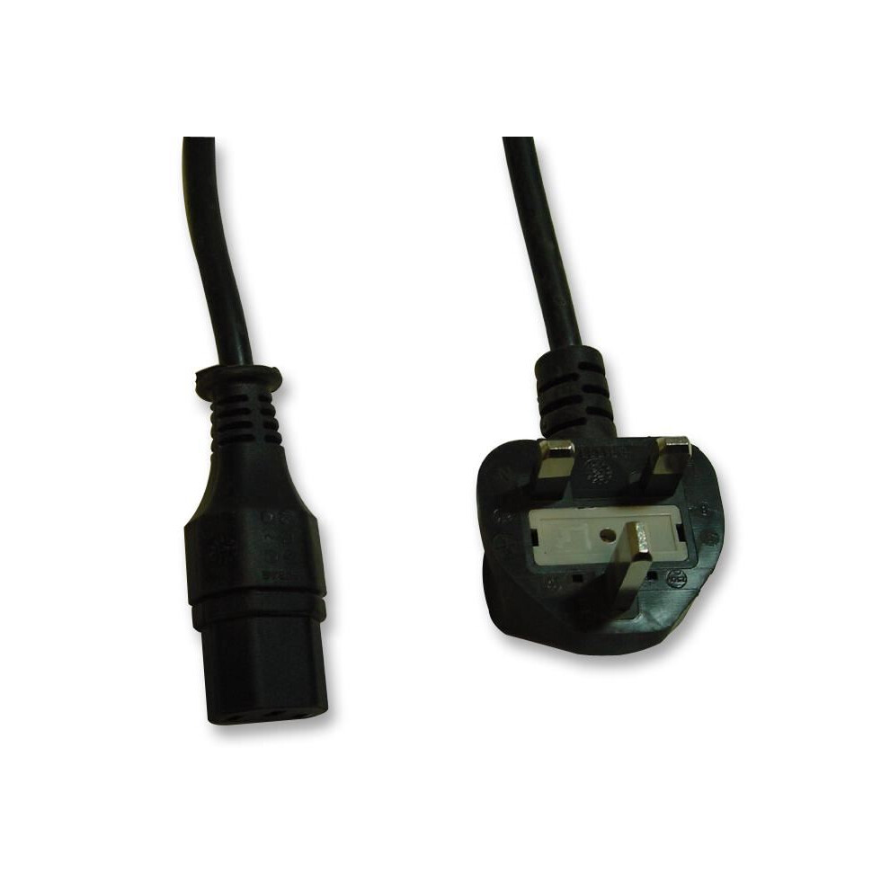 Pro Elec - 13A Uk Plug To Iec C13 Socket Mains Lead 5A 2M Black 3561214122836