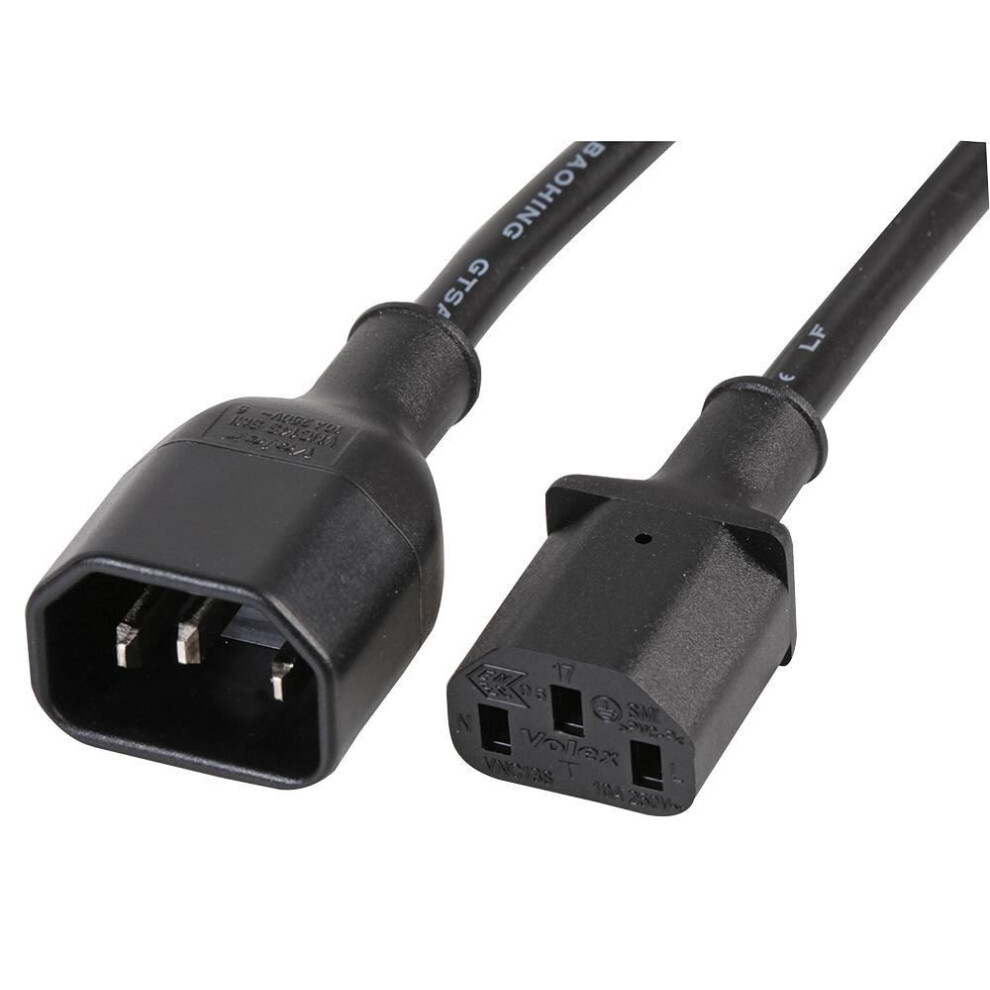 Volex - Iec C14 To C13 Power Lead, 2M, 10A, 250V 642610959325