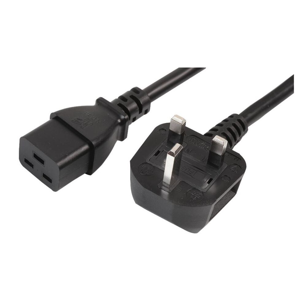 Pro Elec - 13A Uk Plug To Iec C19 Mains Lead, 16A, 2M 5051259202320