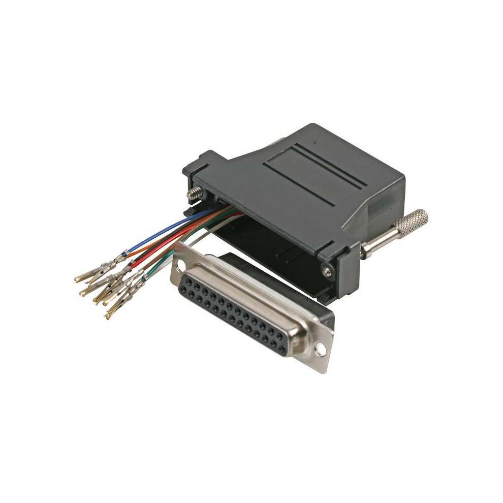 Pro Signal - 8 Pin Rj45 Socket To 25 Way D Sub Socket Adaptor 3561044192993