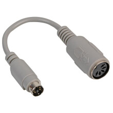 PRO SIGNAL - 5 DIN Female to 6 Pin Mini DIN Male Keyboard Adaptor, 150mm