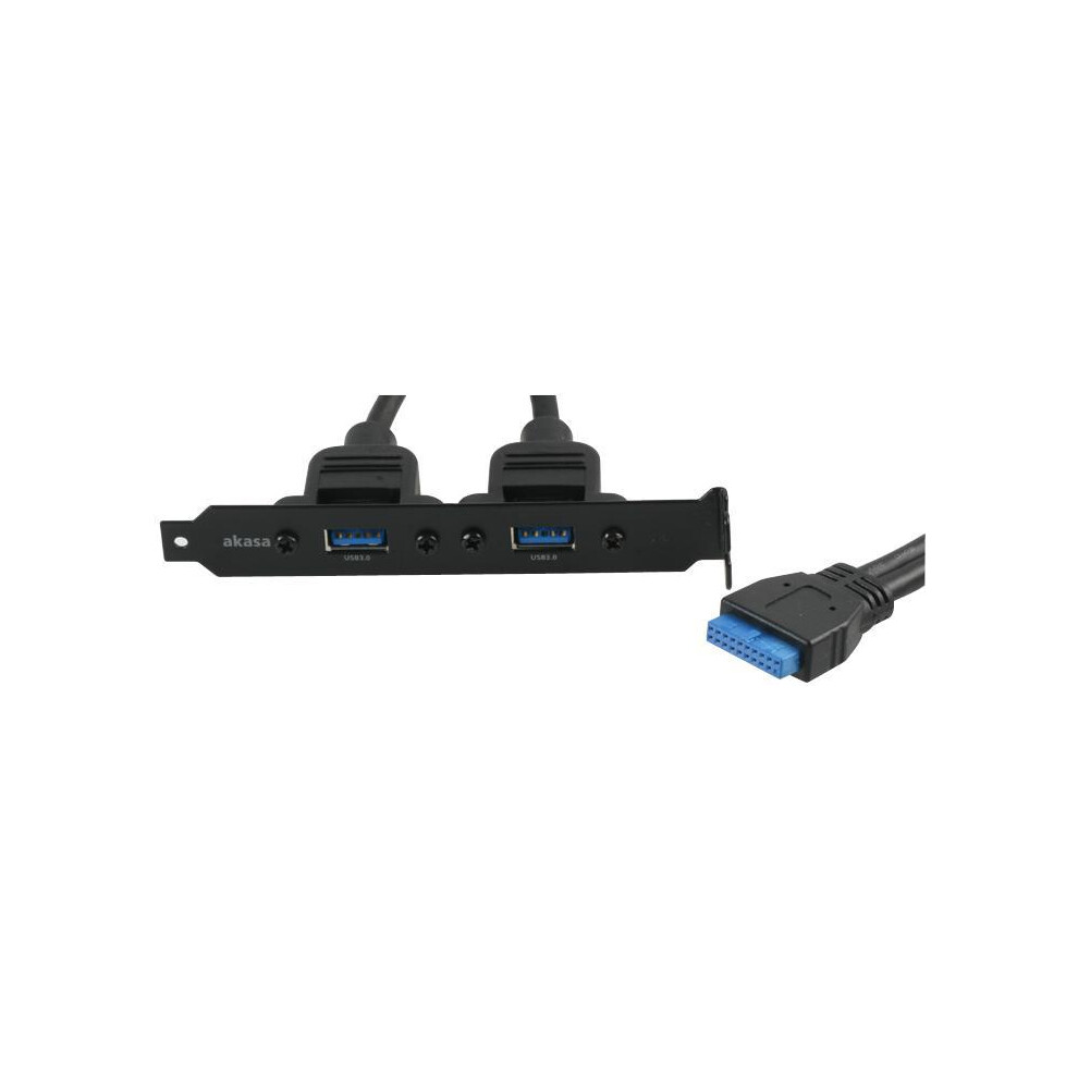 Akasa 2X External Usb 3.0 Female To 19 Pin Usb Header Female Adaptor 0.5M 4710614533448