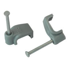 UNIFIX - Flat Twin & Earth Cable Clips 2.5mm Grey 100 Pack