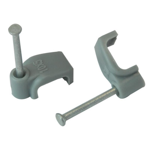 UNIFIX - Flat Twin & Earth Cable Clips 2.5mm Grey 100 Pack