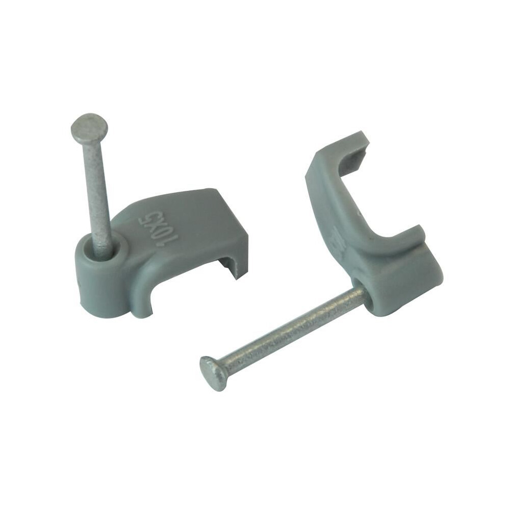 Unifix - Flat Twin & Earth Cable Clips 2.5Mm Grey 100 Pack 3561014132172