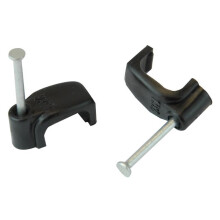 UNIFIX - Flat Twin & Earth Cable Clips 4.0mm Black 100 Pack
