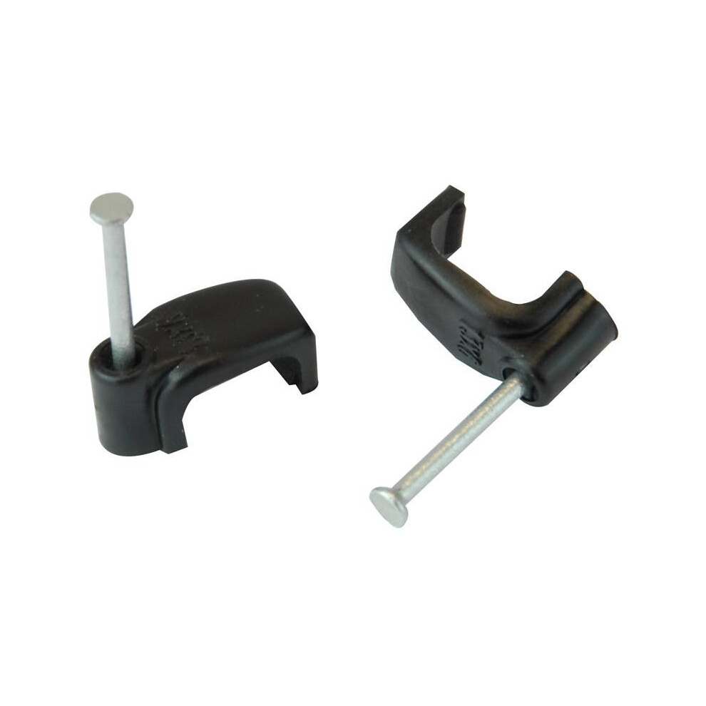 Unifix - Flat Twin & Earth Cable Clips 4.0Mm Black 100 Pack 3561014132189