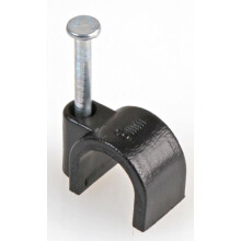 PRO POWER - Round Cable Clips, 9mm, Black, Pack of 100
