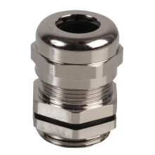 PRO POWER - M-MA M20 Brass Nickel Plated Cable Gland 8-12mm Dia.