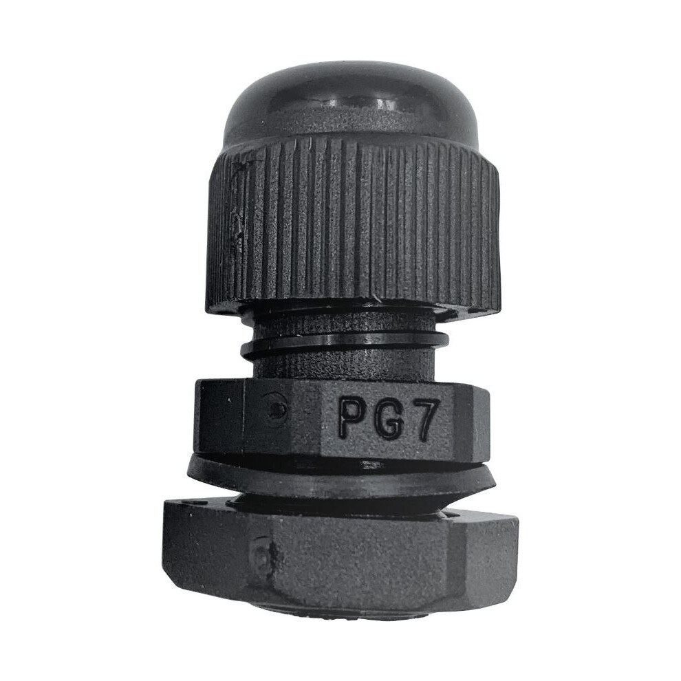 Pro Elec - Nylon Cable Gland, Pg7, 3-6.5Mm Cable Range, Black, Ip68 3561024192098