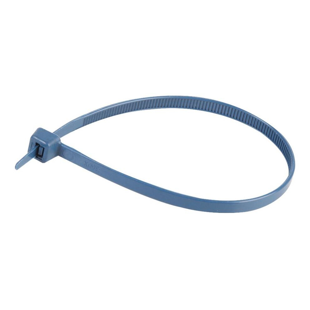 Pro Elec - Metal Detactable Cable Ties, 100Mm X 2.5Mm, Blue, Pack Of 100 3561034132923