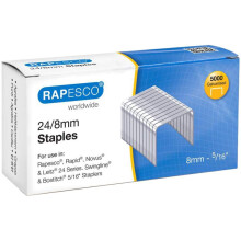RAPESCO - 24/8mm Hard Wire Galvanised Steel Staples - Pack of 5000
