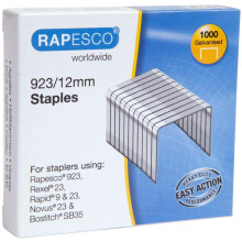 RAPESCO - 923/12mm Galvanised Steel Staples - Pack of 1000