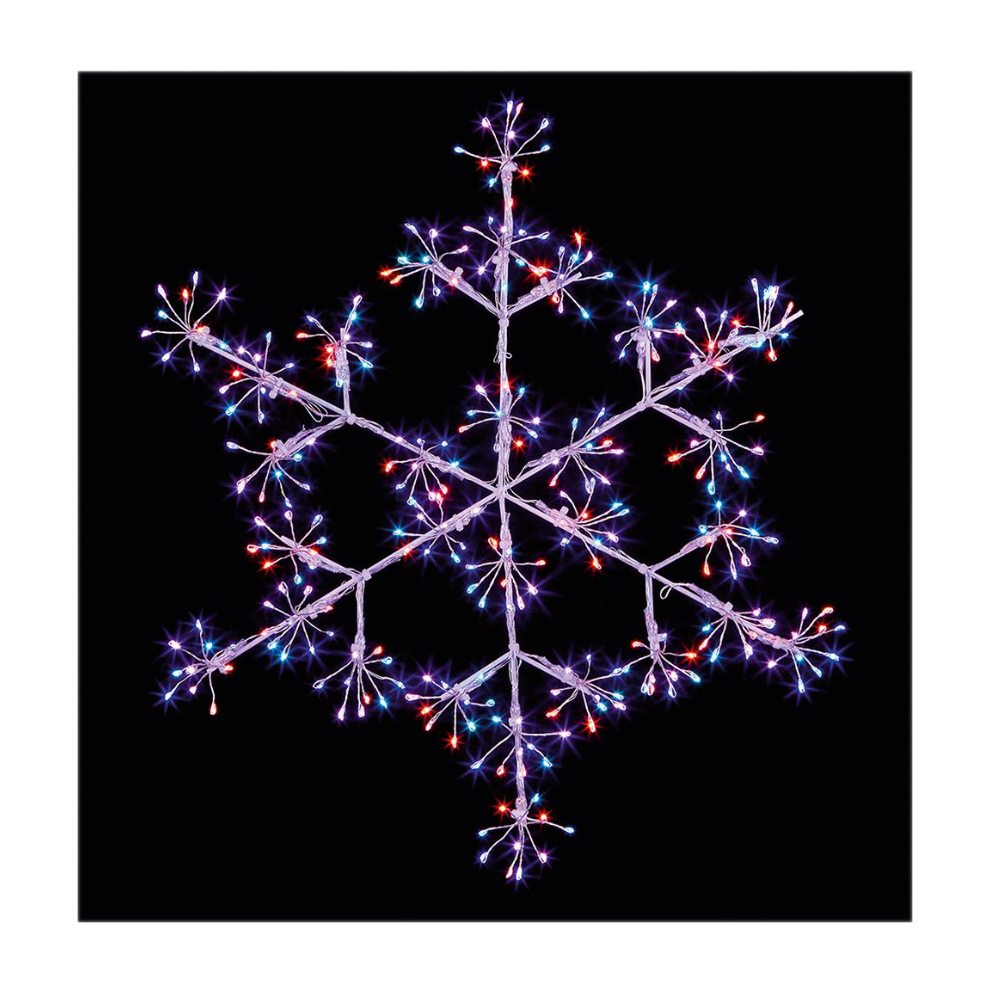 Premier - 300 Led Microbright Snowflakes, Rainbow, 400Mm