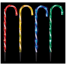 Premier - 62cm Multi-Colour LED Candy Cane Path Light, 4pc