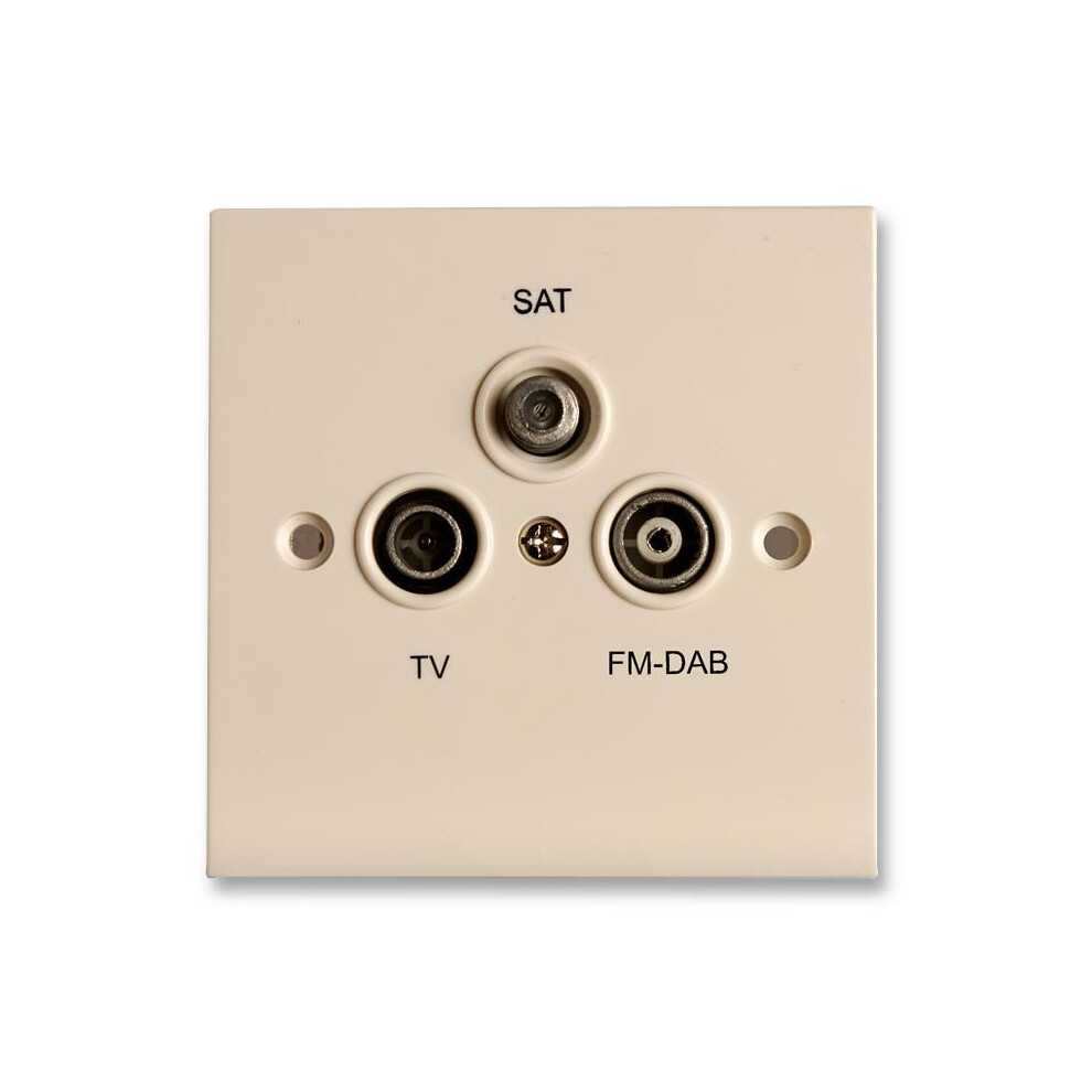 Proception - Tv, Fm/Dab & Satellite Screened Triplex Socket White 3551974162708