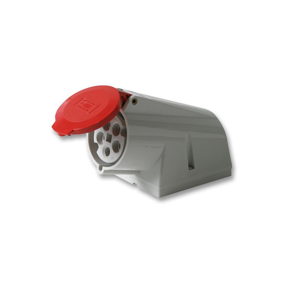 Pro Power - 32A, 415V, Surface Mount Cee Socket, 3P+N+E, Red, Ip44 3341844132678