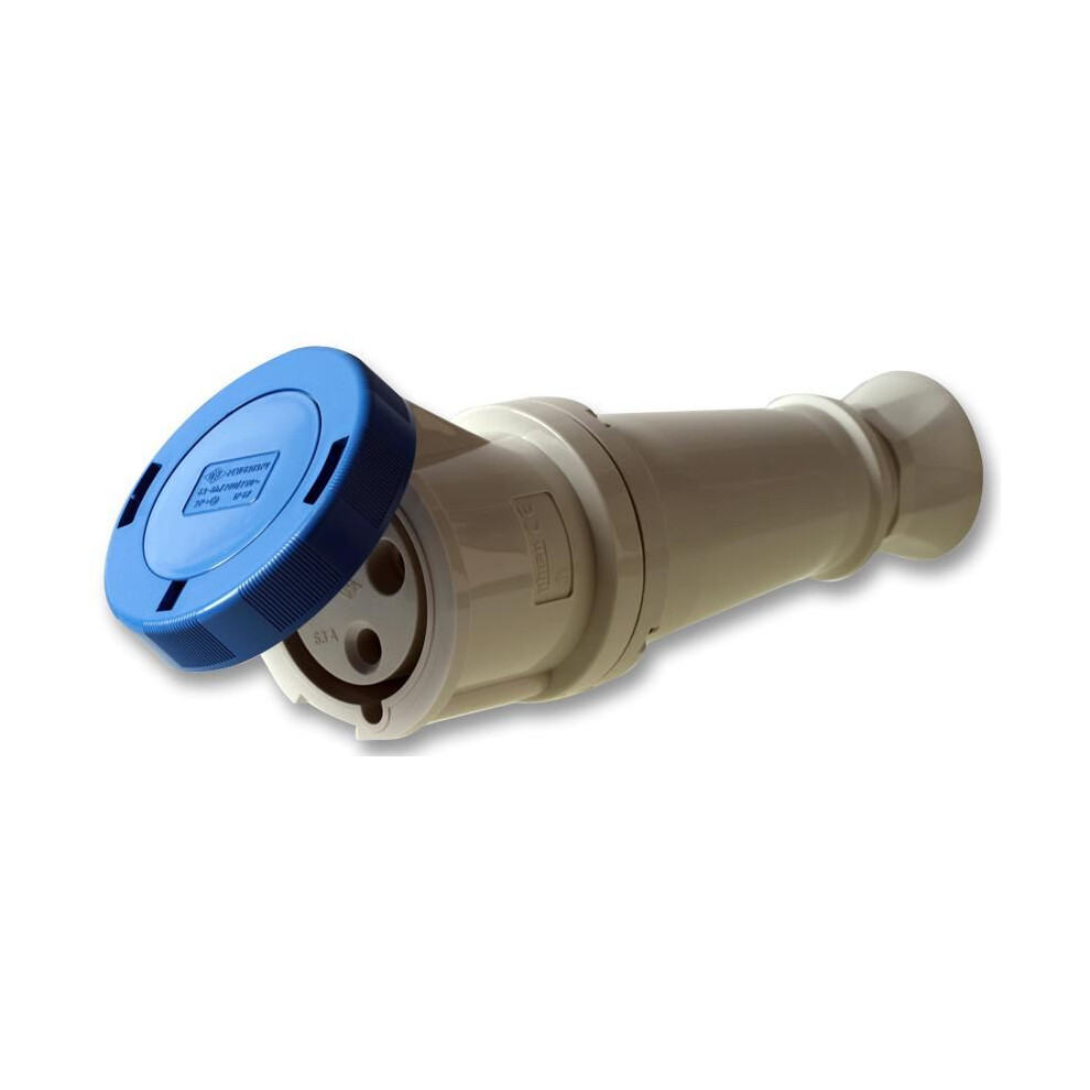 Pro Power - 63A, 240V, Cable Mount Cee Socket, 2P+E, Blue, Ip67 3561214102968