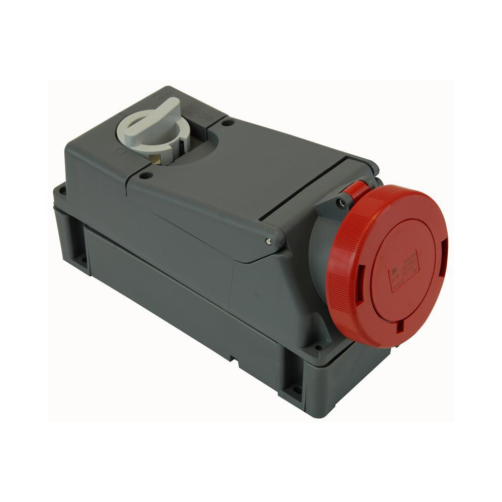 Pro Elec - 32A, 415V, 3P+N+E Cee Switched Socket With Rcd / Mcb Compartment, Red 3341844142042