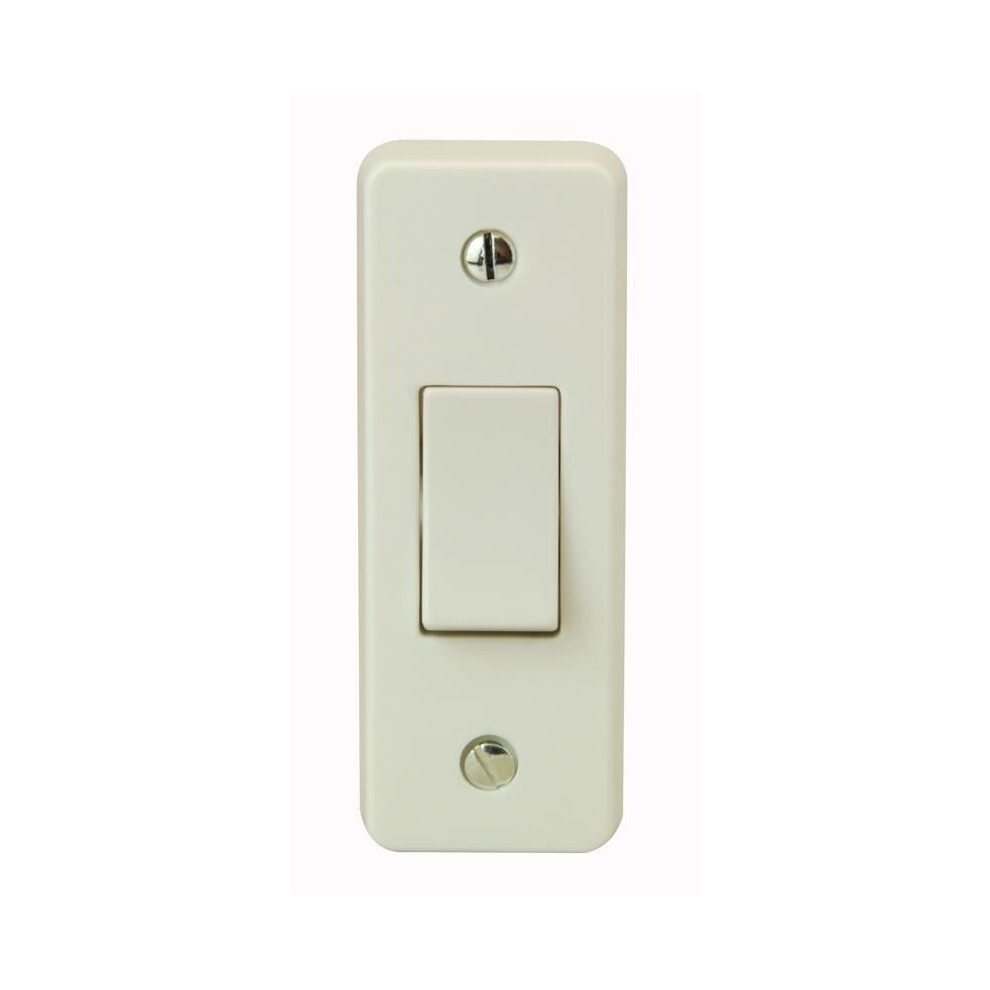 Crabtree - 10Ax 1 Gang 2 Way Sp Architrave Switch, White 5017399029807