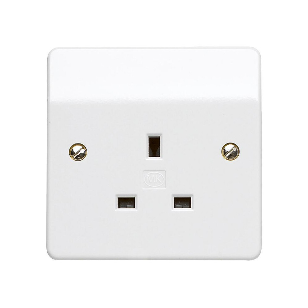 Mk - Logic Plus 13A 1 Gang Unswitched Socket, White 5017490223029