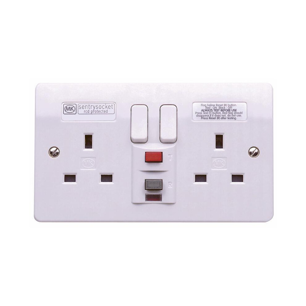 Mk - 2 Gang 13A Rcd Socket, 30Ma Passive 5017490219817
