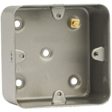 CLICK - 40mm 1 Gang Metalclad Back Box without Knockout