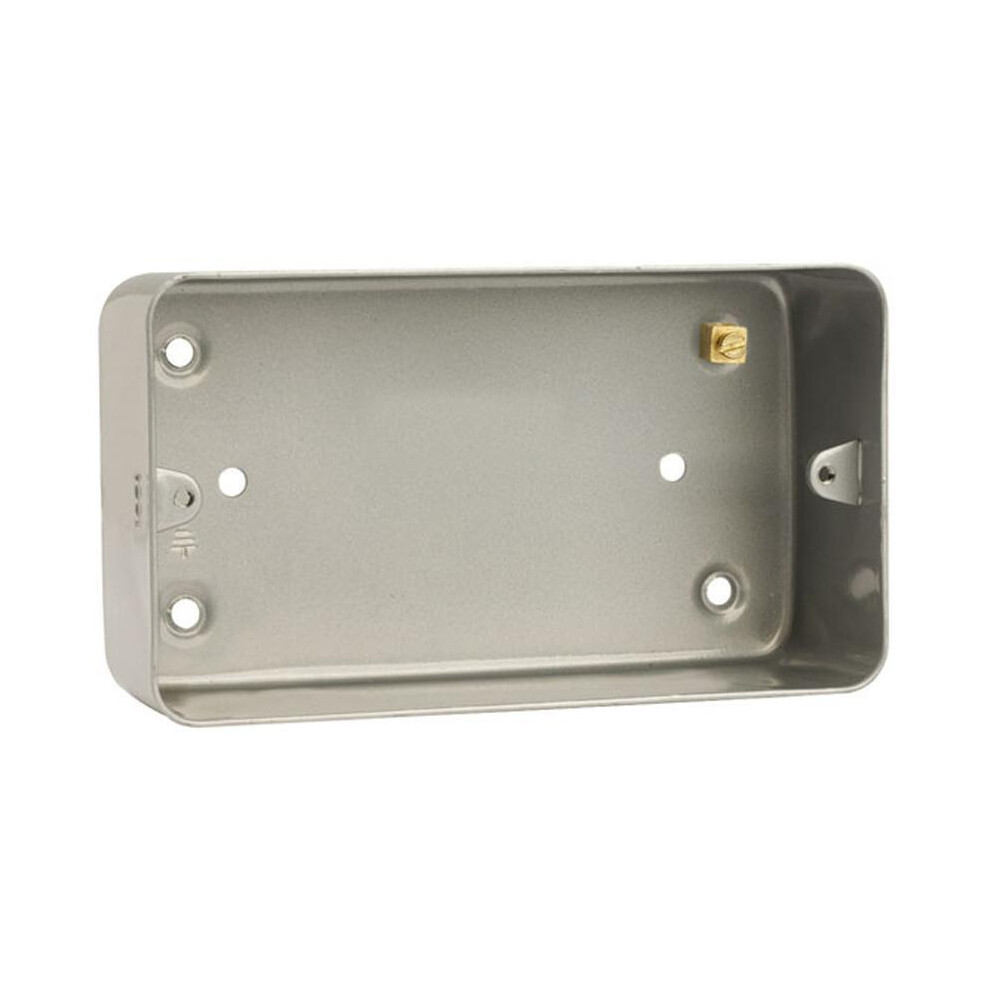 Click - 40Mm 2 Gang Metalclad Back Box Without Knockout 5060021991423
