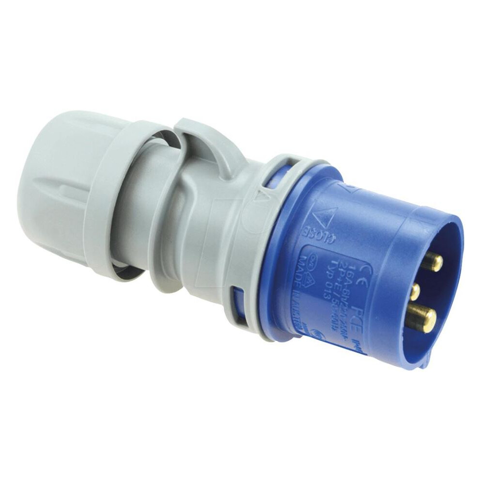 Pce - 16A, 230V, Cable Mount Cee Plug, 2P+E, Blue, Ip44 3561214152451