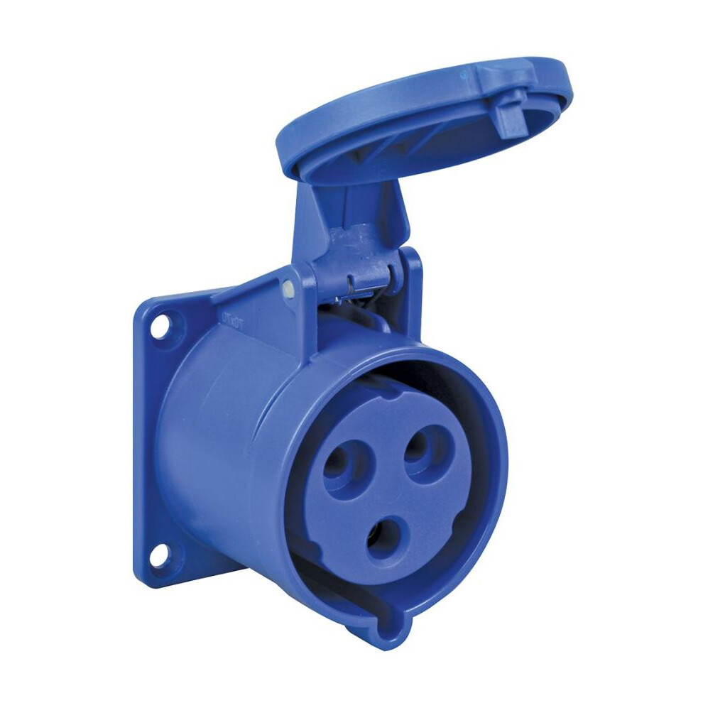 Pce - 32A, 230V, Panel Mount Cee Socket, 2P+E, Blue, Ip44 3561214152475