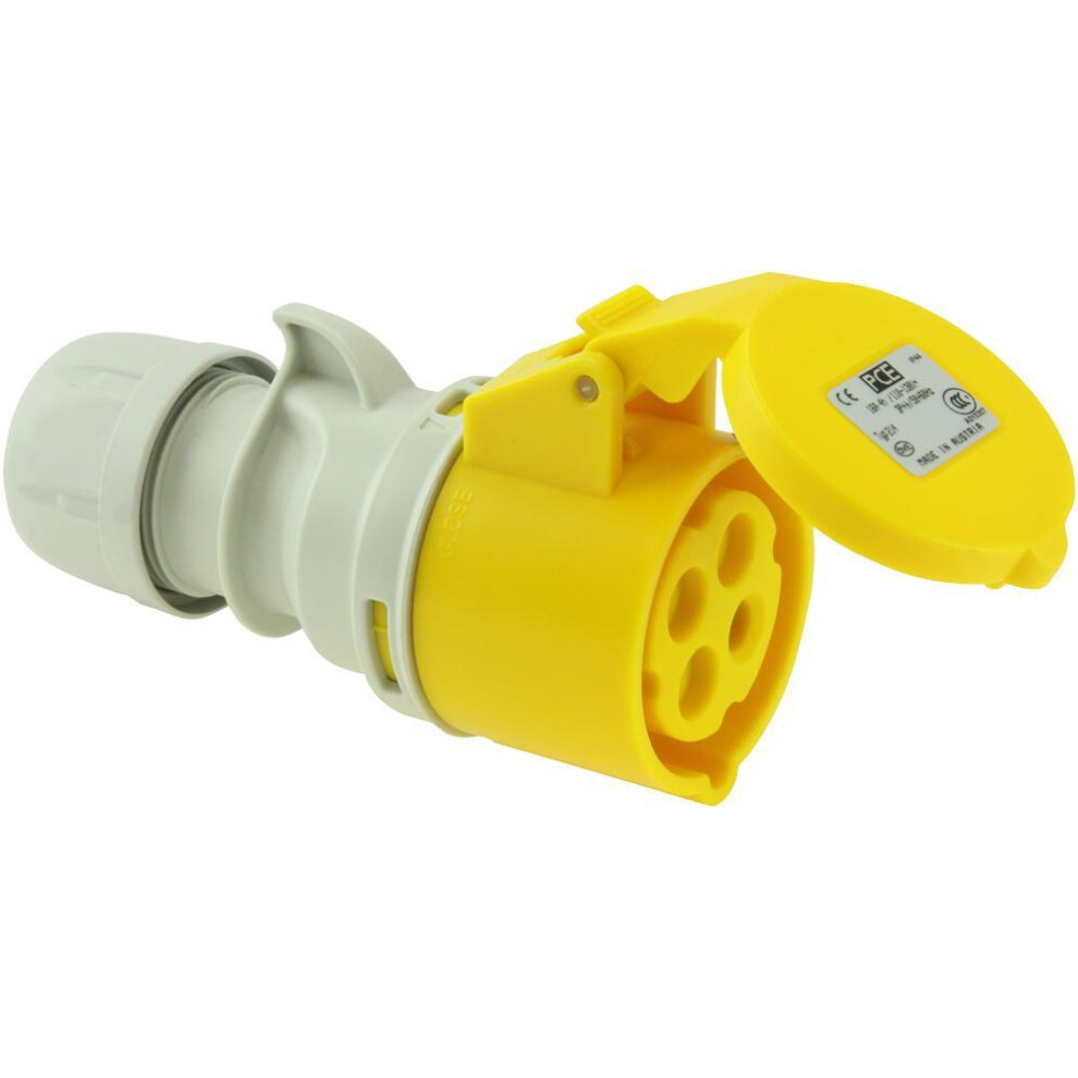 Pce - 16A, 110V, Cable Mount Cee Socket, 3P+E, Yellow, Ip44 3341844152768