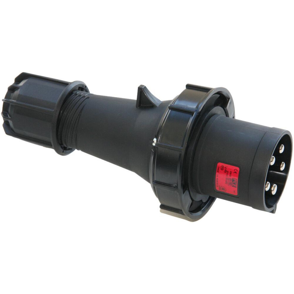 Pce - 63A, 415V, Cable Mount Cee Plug, 3P+N+E, Black, Ip67 3341844152843