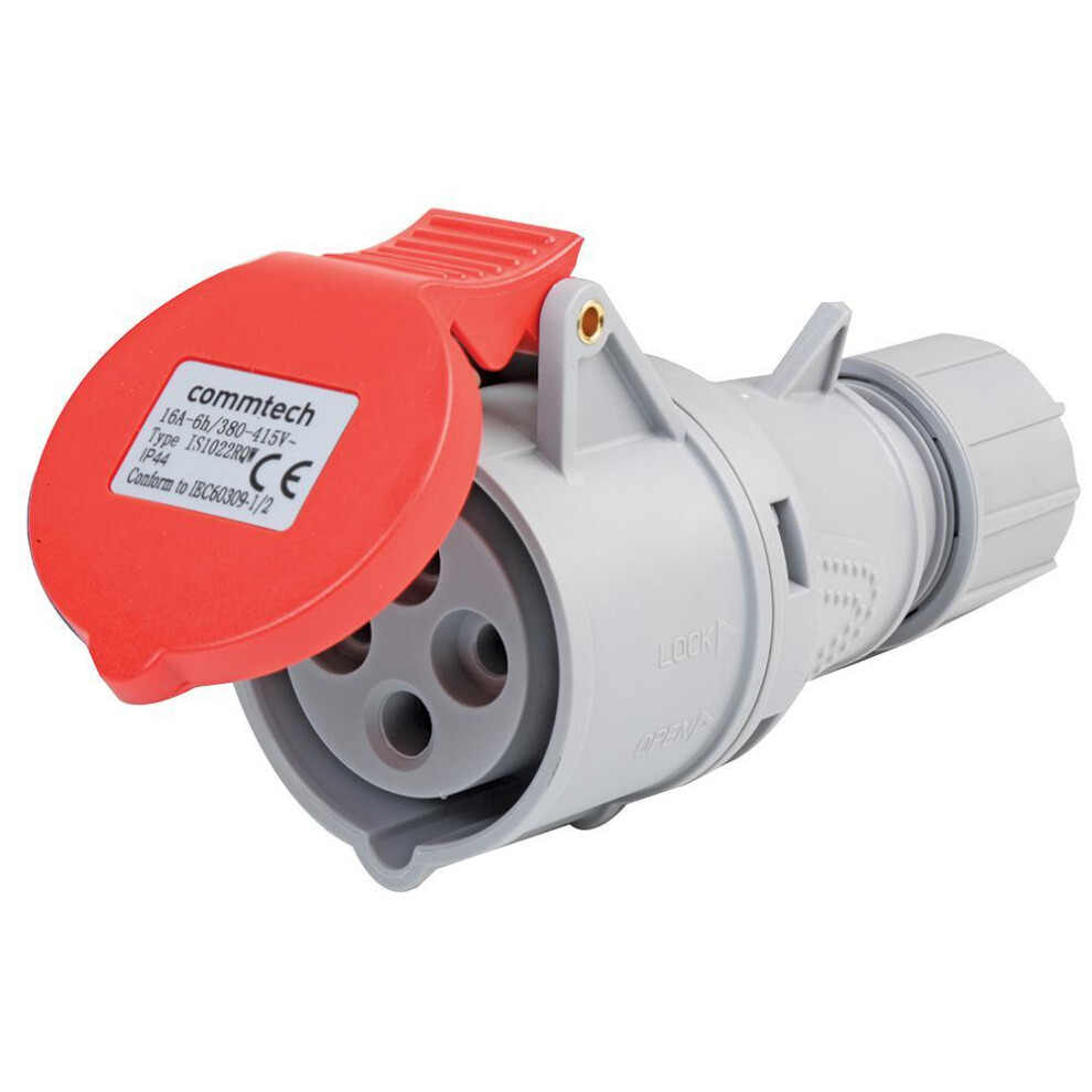Pro Elec - 16A, 400V, Cable Mount Cee Socket, 3P+E, Black, Ip44 3341844172391