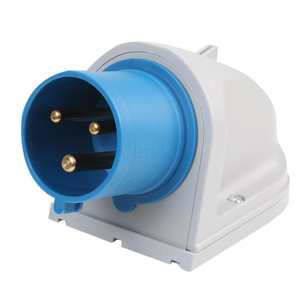 Pro Elec - 32A, 230V, Wall Mount Cee Plug, 2P+E, Blue, Ip44 3561214172220