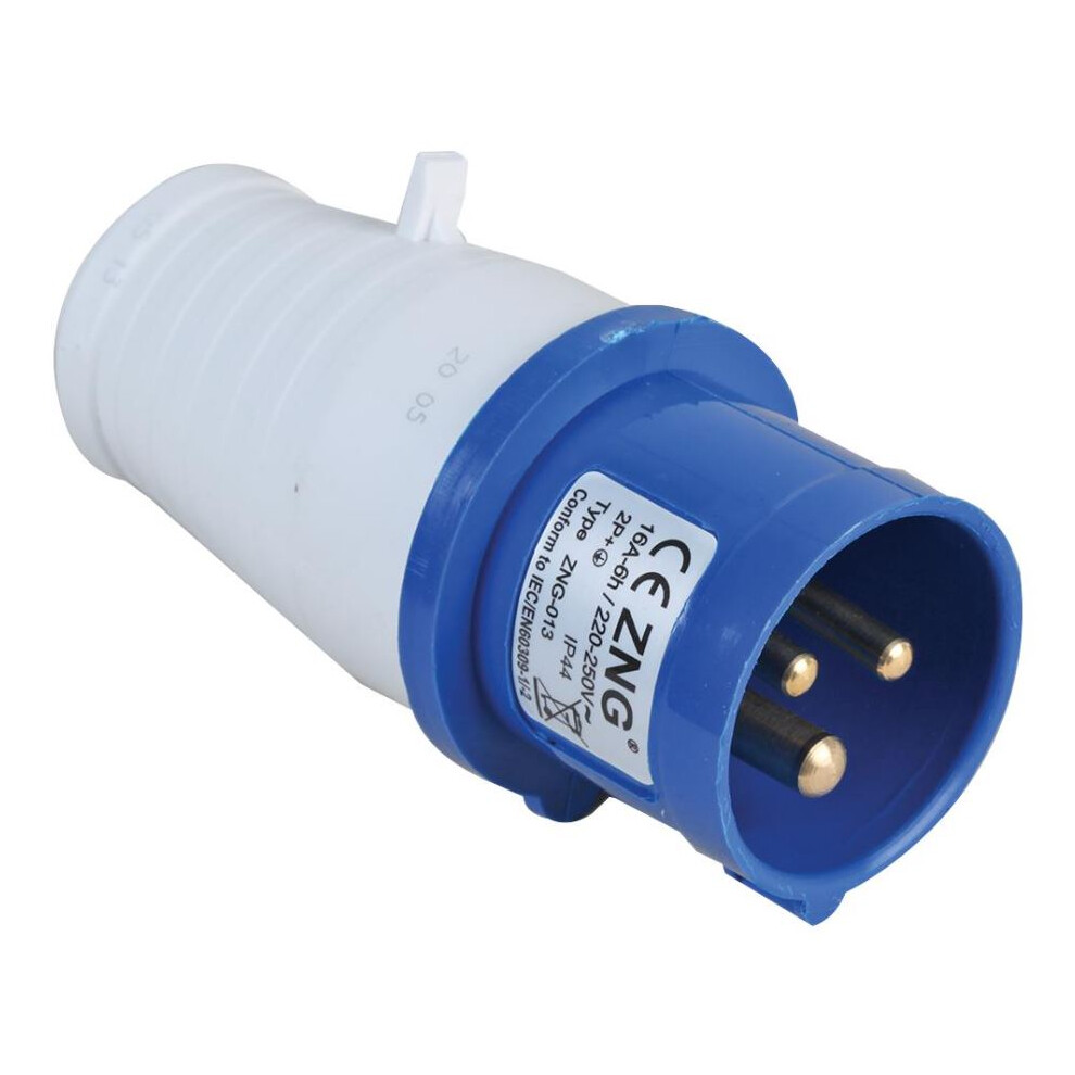 Pro Elec - 16A, 230V, Cable Mount Cee Plug, 2P+E, Blue, Ip44 5051259219359