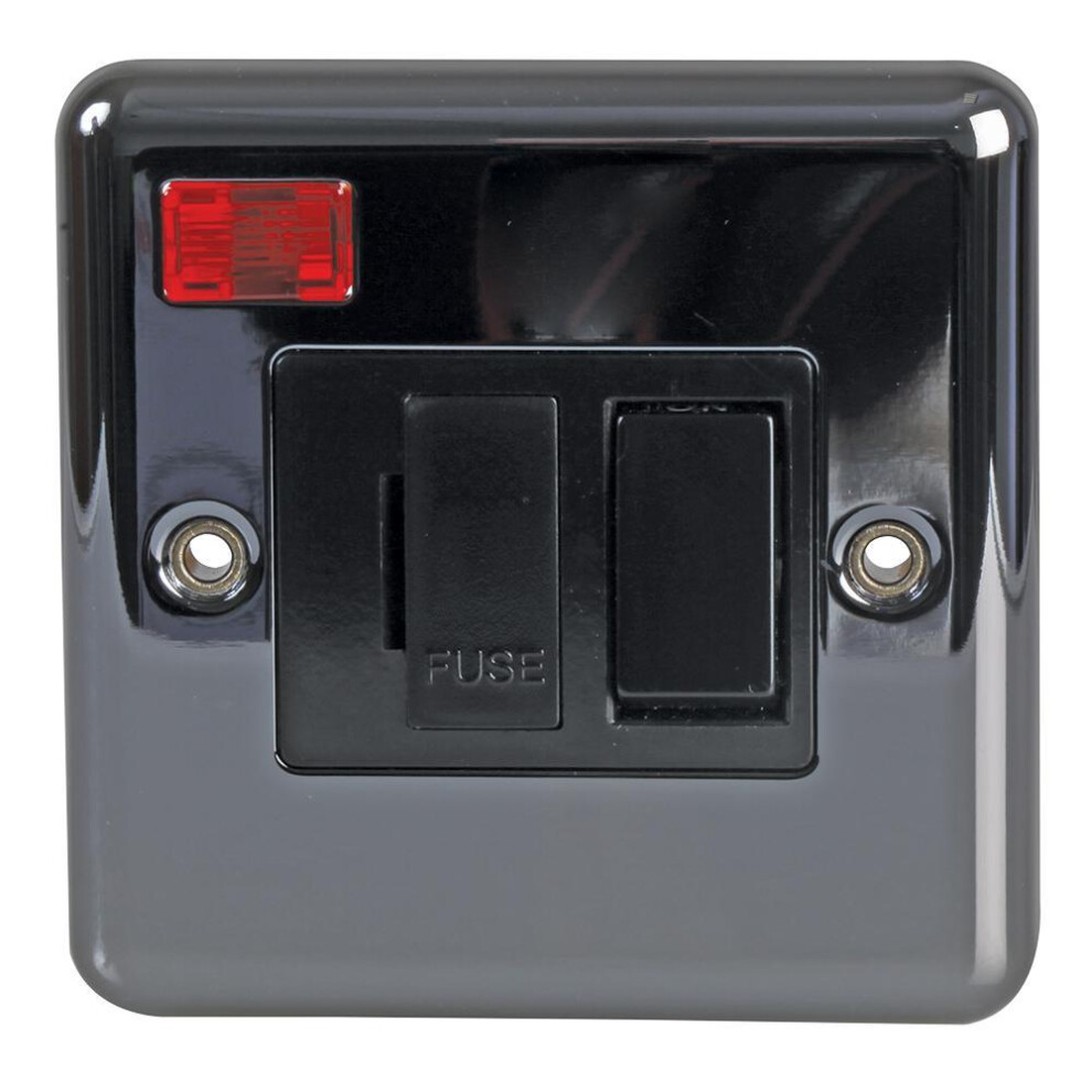 Volex Accessories - 13A Dp Switched Fused Spur, Black Nickel 5010620072061