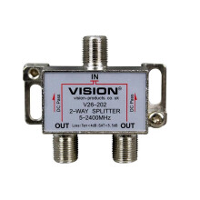 VISION - 2-Way Splitter DC Pass 5-2400MHz V26-202