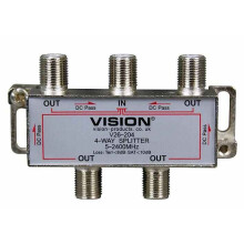 VISION - 4-Way Splitter DC Pass 5-2400MHz V26-204
