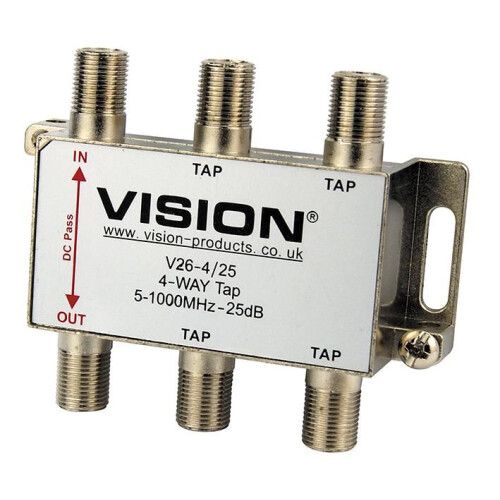 VISION - 4-Way 25dB MATV Tap V26-4/25