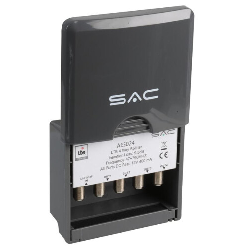 SAC - 4-Way LTE Masthead/Outdoor Splitter DC Pass