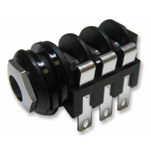 NEUTRIK - 1/4" Jack Socket, 3 Pole, Switched, Chrome Nose, 2 Pack