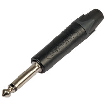 NEUTRIK - Jack Plug, 6.35mm, Mono, Straight, Black