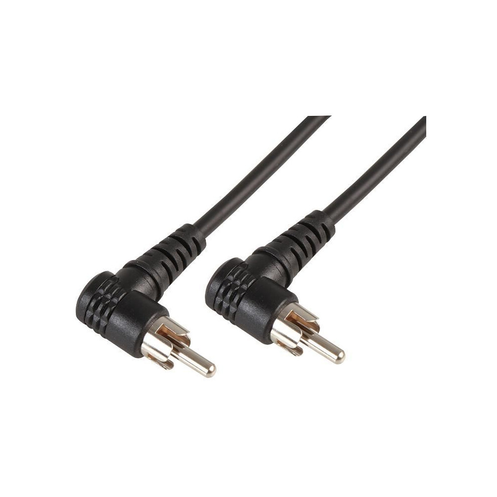 Pro Signal - Right Angled Phono (Rca) Male To Right Angled Male Lead, 1M Black 5051259039162