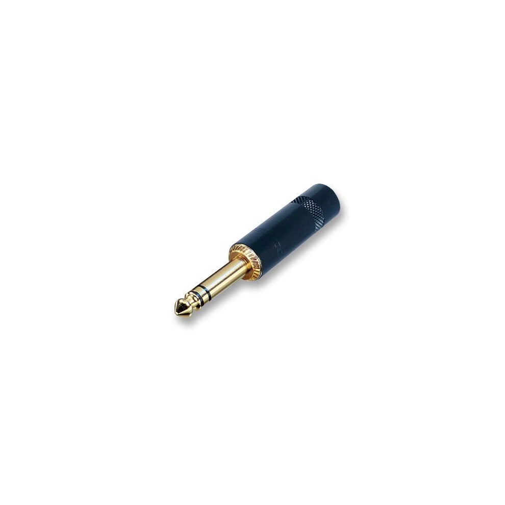 Rean - Plug, 6.35Mm, Stereo, Shell, Black/Gold 3561084112784