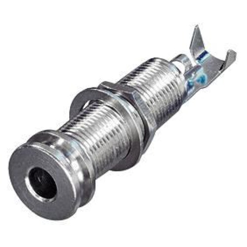 REAN - 3-Pole 6.35mm (1/4") Jack Socket for Guitar Straps - Thick Panel Mount