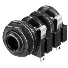 REAN - 2 Pole, 6.35mm (1/4") Jack Socket with Solder Lugs