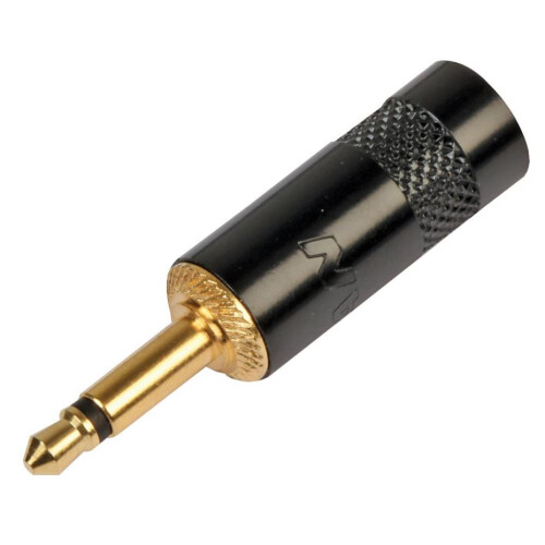 REAN - 2-Pole, 3.5mm Metal Jack Plug with Crimp Strain Relief