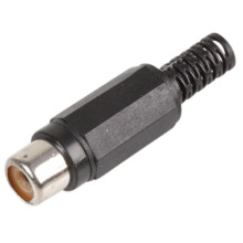 PRO SIGNAL - Black Inline Phono Socket